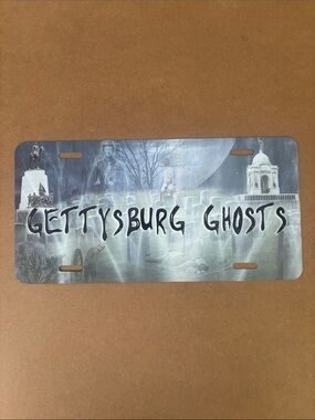 Gettysburg Ghosts License Plate - Blue Gray Haunted Design